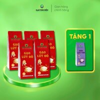 Combo 5 túi Gạo Lứt Đỏ Vinh Hiển 1kg tặng thêm 1 túi Lứt Tím 1kg - Dẻo mềm, ngon cơm