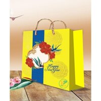 Combo 5 Túi Giấy Đựng Quà tết Cao Cấp - Màu Vàng