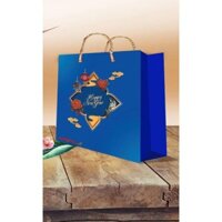 COMBO 5 TÚI GIẤY ĐỰNG QUÀ TẾT CAO CẤP - Màu Xanh Dương