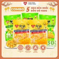 Combo 5 túi kẹo dẻo bóc vỏ 250G/450G dẻo xoài xanh/chín ILU MALL - HSD 12 tháng (NSX in trên bao bì)