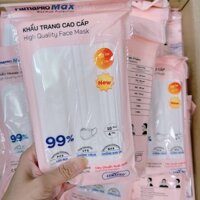 Combo 5 túi khẩu trang y tế 4 lớp kháng khuẩn cao cấp Famapro max, khau trang y te trang mịn - Quà tặng bảo vệ sức khỏe - 5 túi 50 cái