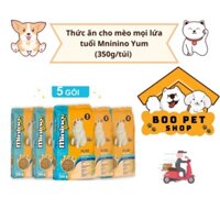 Combo 5 túi thức ăn dành cho mèo mọi lứa tuổi Mninino Yum (350g/túi)