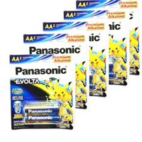 COMBO 5 VỈ PIN PANASONIC AA ALKALINE EVOLTA LR6EG 2B VỈ 2 VIÊN.