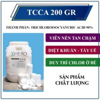 combo 5 Viên Nén TCCA 200Gr Đặt Ngăn Lọc - Tan Chậm Duy Trì Chlor Hồ Bơi