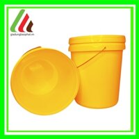 Combo 5 Xô/thùng nhựa 18L dân dụng Bảo Phát chất lượng dày dặn chắc chắn - an toàn - khớp nắp thông minh0