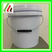 Combo 5 Xô/thùng nhựa trắng 10L Bảo Phát chất lượng dày dặn chắc chắn - an toàn - khớp nắp thông minh