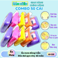 Combo 50 Áo Mưa Nilong Dùng 1 Lần Dẻo Dai Tiện Lợi - Độ Dày 0.07mm Đủ Màu