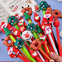 Combo 50 bút bi nước noel mực xanh tím đen