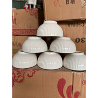 combo 50 cái chén sọc viền đen chén sứ dùng để ăn cơm