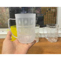 (Combo 50 cái) Ly uống bia trắng, màu, ly nhựa dẻo có quai hàng đẹp