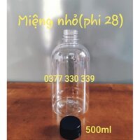 COMBO 50 Chai Nhựa Pet Tròn 500ml Fi 28 , nhưa dày, GIÁ XƯỞNG 100.000 đ