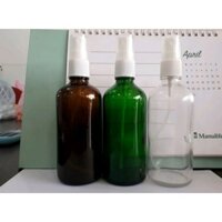 Combo 50 Chai Tinh Dầu 100ml Xịt Phun Sương Trắng Thân Thủy Tinh Nhiều Màu Siêu Xinh