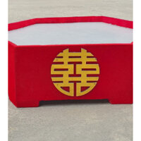 Combo 50 chữ hỷ mini 7x7cm màu gương vàng dán Tráp cưới