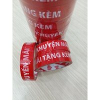 Combo 50 cuộn băng keo in chữ khuyến mãi tặng kèm