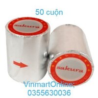 [Combo 50 cuộn] Giấy in nhiệt K58 bọc bạc Sakura