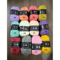 Combo 50 cuộn Len milk cotton 50g ib chọn màu