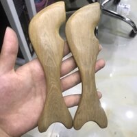 Combo 50 dụng cụ chuyên dụng mát xa ngón tay, cạo gió ấn huyệt bằng gỗ thơm, hình cá mập (MH876-25)