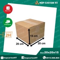 Combo 50 hộp 20x20x15 hộp carton,thùng bìa giấy đóng gói hàng ship cod giá rẻ
