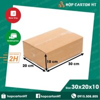 Combo 50 hộp 30x20x10 Hộp Carton thùng giấy cod gói hàng, hộp bìa đóng hàng giá rẻ