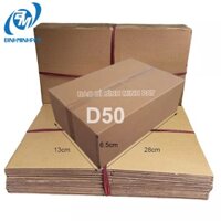 Combo 50 Hộp carton COD 28×13×6.5 đóng gói hàng hóa chuyển phát nhanh tối ưu cho shop bán hàng thương mại điện tử