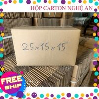 Combo 50 Hộp Carton Đóng Hàng 25x15x15 Thùng Giấy Cod Gói Hàng, Hộp Bìa Carton Đóng Hàng Giá Rẻ