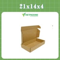 Combo 50 hộp carton nắp gài hông 21x14x4 giấy đẹp, hộp cứng, sang trọng