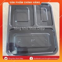 Combo 50 hộp cơm nhựa 3 ngăn dùng 1 lần, có bán kèm đũa, thìa nhựa