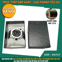 Combo 50 Hộp đồng hồ size lớn 10x7x7 màu đen bìa giấy cứng kèm gối bông trắng