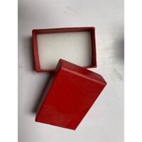 combo 50 Hộp Đựng Nhẫn, Bông Tai Màu đỏ bìa giấy cứng kèm mút màu trắng, in ấn logo thương hiệu theo yêu cầu