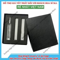 Combo 50 Hộp đựng nước hoa 3 khay màu đen loại chai 10ml tặng kèm mút cao su non, chất liệu bìa giấy cứng chống va đập