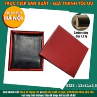 Combo 50 Hộp đựng ví nam màu đỏ lót vải lụa màu đỏ chất liệu bìa giấy cứng chống va đập