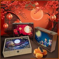 Combo 50 Hộp Gỗ Đẹp Đựng 6 Bánh Trung Thu Mới Nhất 2024 NHAGODECOR. Khắc Logo Yêu Cầu