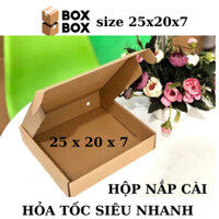 COMBO 50 HỘP NẮP CÀI , NẮP GÀI SIZE 25x20x7 ĐỰNG HÀNG HÓA QUẦN ÁO , PIZZA ... GIÁ XƯỞNG GIAO NHANH