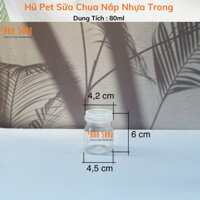 {COMBO 50 HŨ} Hũ nhựa sữa chua nắp vặn 80ml