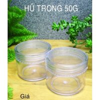 Combo 50 hũ nhựa tròn trong 50g đựng mỹ phẩm