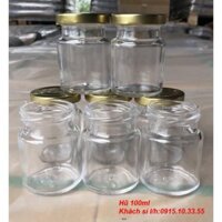 (Combo 50) Hũ thủy tinh 100ml đựng tinh dầu, nước hoa, mỹ phẩm, sữa chua, cara men, gia vị-nắp thiếc