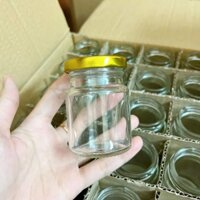 Combo 50 Hũ - Thủy tinh chưng yến 75ml - Nắp Màu Vàng & Đen  Chuyên Chưng Yến -Hàng chuẩn .đẹp  C.k )