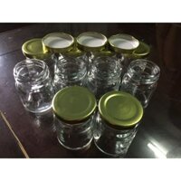 combo 50 hũ thủy tinh nắp vàng và đen 75 ml