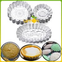 Combo 50 Khuôn làm bánh bò bằng nhôm - Khuôn bánh da lợn, đổ rau câu tiện dụng nhiều hình đẹp