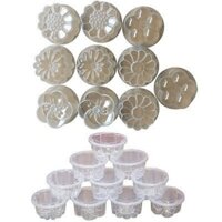 Combo 50 khuôn rau câu hoa có nắp đậy nhựa cao cấp Hofaco