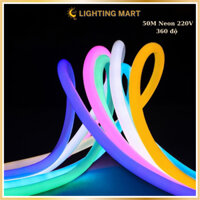Combo 50 Mét Dây Led Neon 360 độ 220V + 3 nguồn, dây Led uốn dẻo, chống nước tốt, trang trí nội ngoại thất