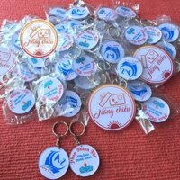 Combo 50 móc khóa logo thiết kế theo yêu cầu - in thương hiệu - in hình đội nhóm công ty theo yêu cầu