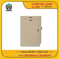 Combo 50 tấm Carton lạnh 3 lớp khoảng 2mm, carton tấm làm bìa sổ tay, bìa cứng, đồ handmade