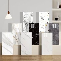 COMBO 50 tấm dán tường phủ nhựa PVC 3D Kích Thước 60x30cm tráng nhôm mặt sau xốp dán tường pvc vân đá bóng- giá rẻ