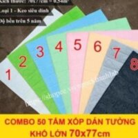 Combo 50 Tấm Xốp dán tường giả gạch - Khổ lớn 70x77cm