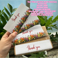 Combo 50 Tem Cảm Ơn 14x6.5cm Decal Giấy Có Mặt Keo Dán