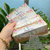 Combo 50 Tem Cảm Ơn 14x6.5cm Decal Giấy Có Mặt Keo Dán