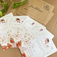 Combo 50 Thiệp Mời Tân Gia Vintage - Thiệp tân gia đẹp có sẵn về ghi tay (11x15cm)