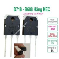 Combo 50 transistor D718 - B688  hãng KEC - lưng đồng mạ NIKEN - hàng mới - linh kiện điện tử QUỲNH DIỄN