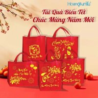 [COMBO 50 TÚI - 100 TÚI] Túi Đựng Quà Tết Chúc Mừng Năm Mới, Túi Vải Không Dệt GIÁ XƯỞNG